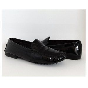 EUC Tods Gommino Black Patent leather Driving Shoes Loafers Flats Women's 6.5 US